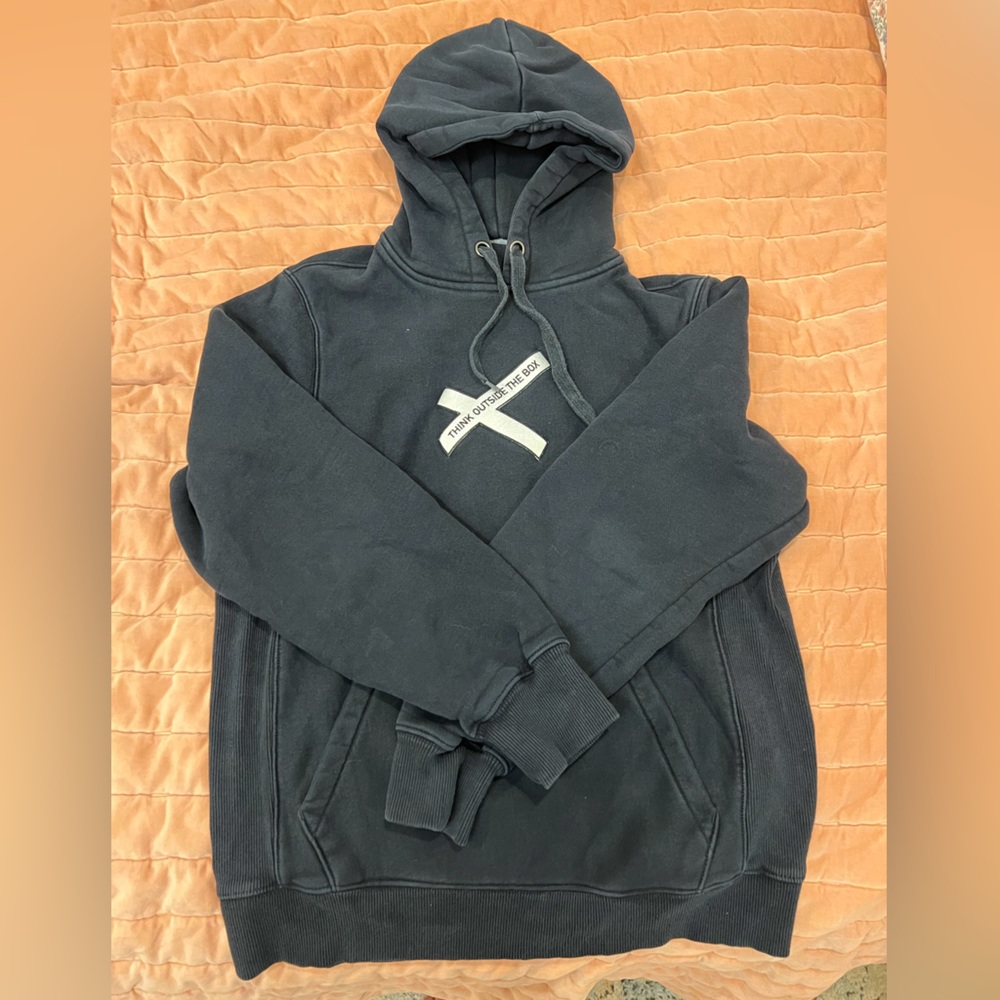THINK Hoodie - Black - Size Small Unisex